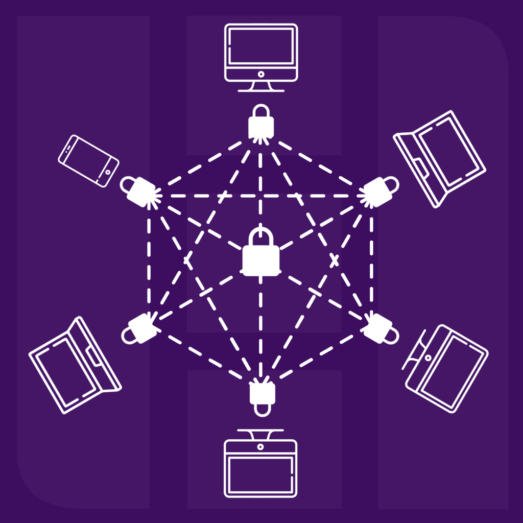 Demonstration of how devices in a private blockchain network work together.